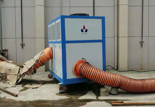 谷物冷风机循环风工作中